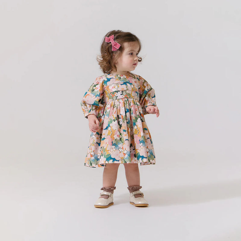 Baby Girls Evelyn Dress Set | Watercolor Floral
