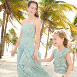 Womens Marilyn Dress | Blue Prairie Block Print