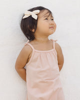 Smocked Jumpsuit | Melon Micro Stripe