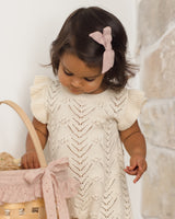 Bow W. Clip, Set Of 3 | Natural, Mauve, Sage