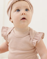 Flutter Sleeve Bodysuit | Blush