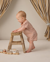 Boxy Pocket Tee + Short Set | Poppy Stripe