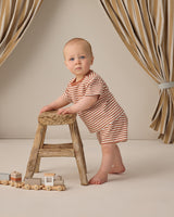 Boxy Pocket Tee + Short Set | Poppy Stripe