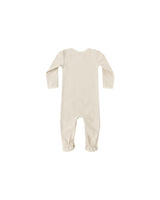 Baby Footie | Oat Micro Stripe