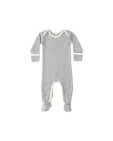 Baby Footie | Ocean Micro Stripe