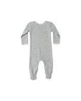 Baby Footie | Ocean Micro Stripe