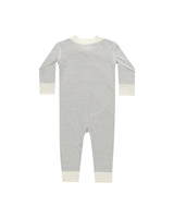 Zip Long Sleeve Sleeper Footie | Blue Micro Stripe