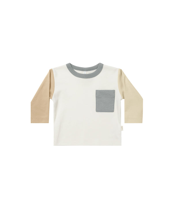 Long Sleeve Pocket Tee | Color Block