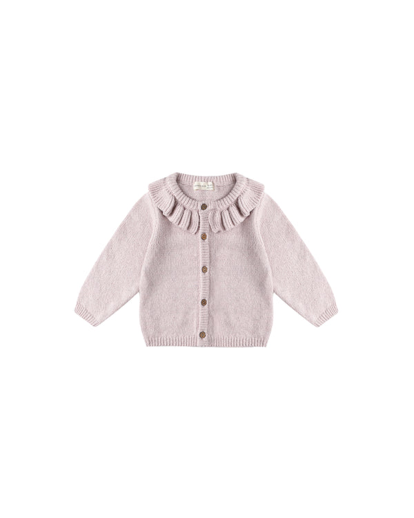 Ruffle Collar Cardigan | Lilac