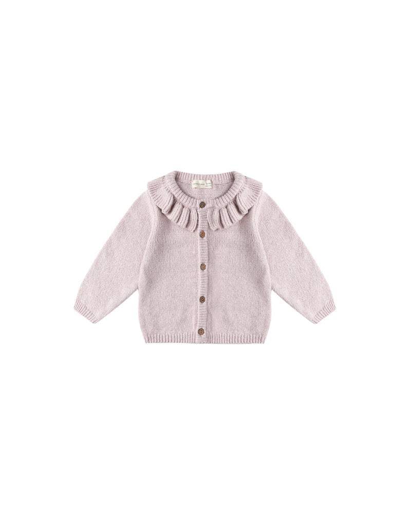 Ruffle Collar Cardigan | Lilac