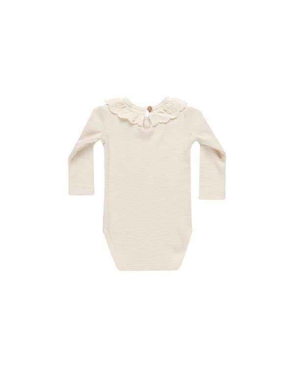 Ruffle Collar Bodysuit | Natural