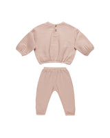 Textured Sweat Set | Blush