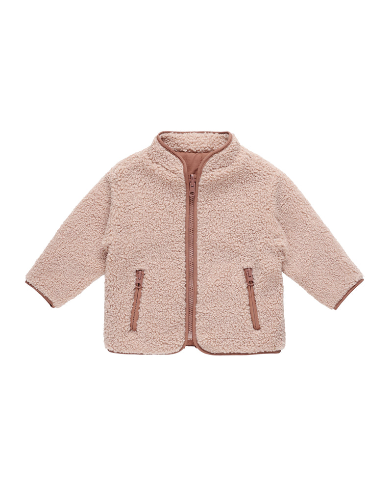 Shearling Zip Jacket | Blush