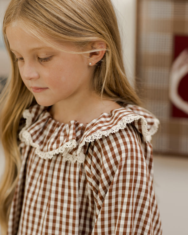 Girl's Nightgown | Brick Gingham