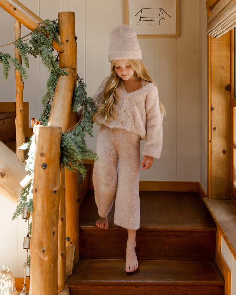 Fuzzy Knit Set | Blush