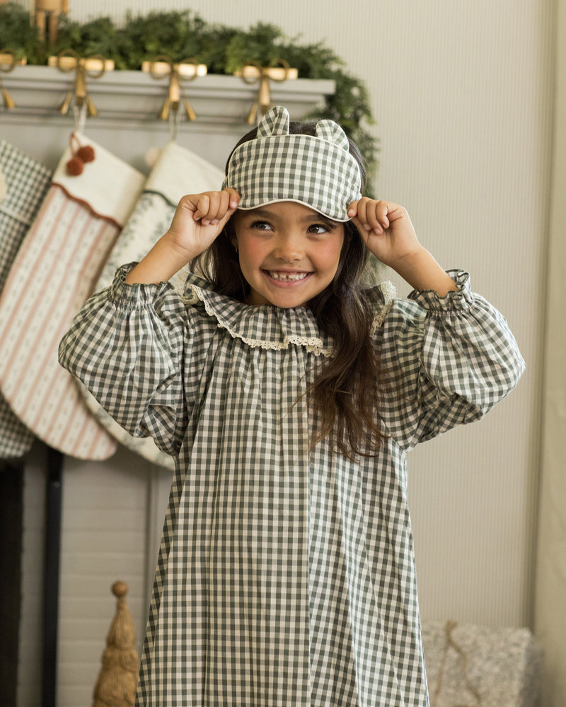 Girl's Nightgown | Evergreen Gingham