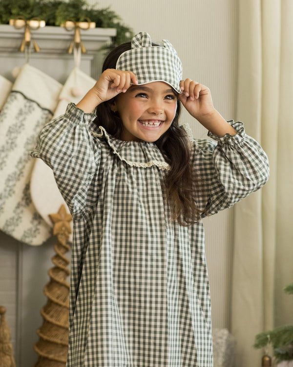 Girl's Nightgown | Evergreen Gingham
