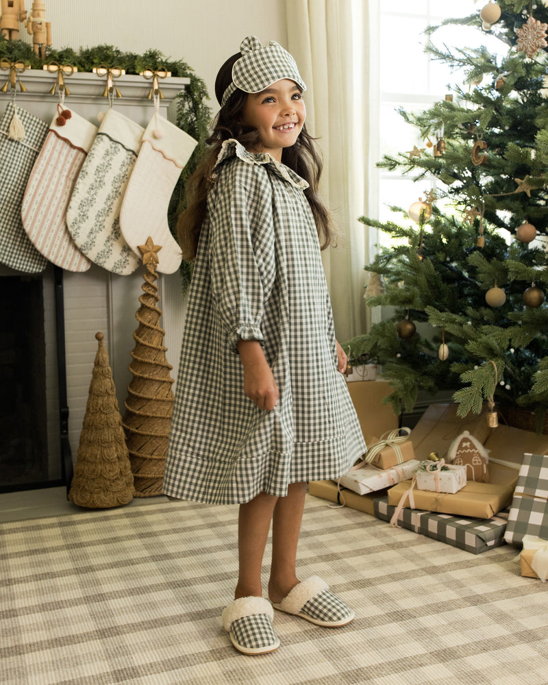 Girl's Nightgown | Evergreen Gingham