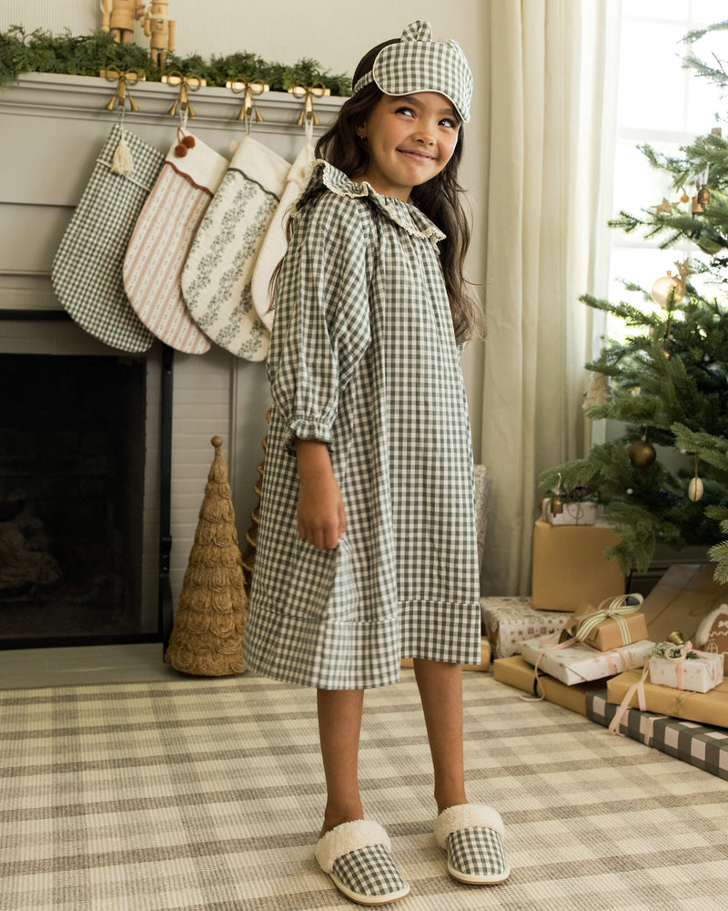 Girl's Nightgown | Evergreen Gingham