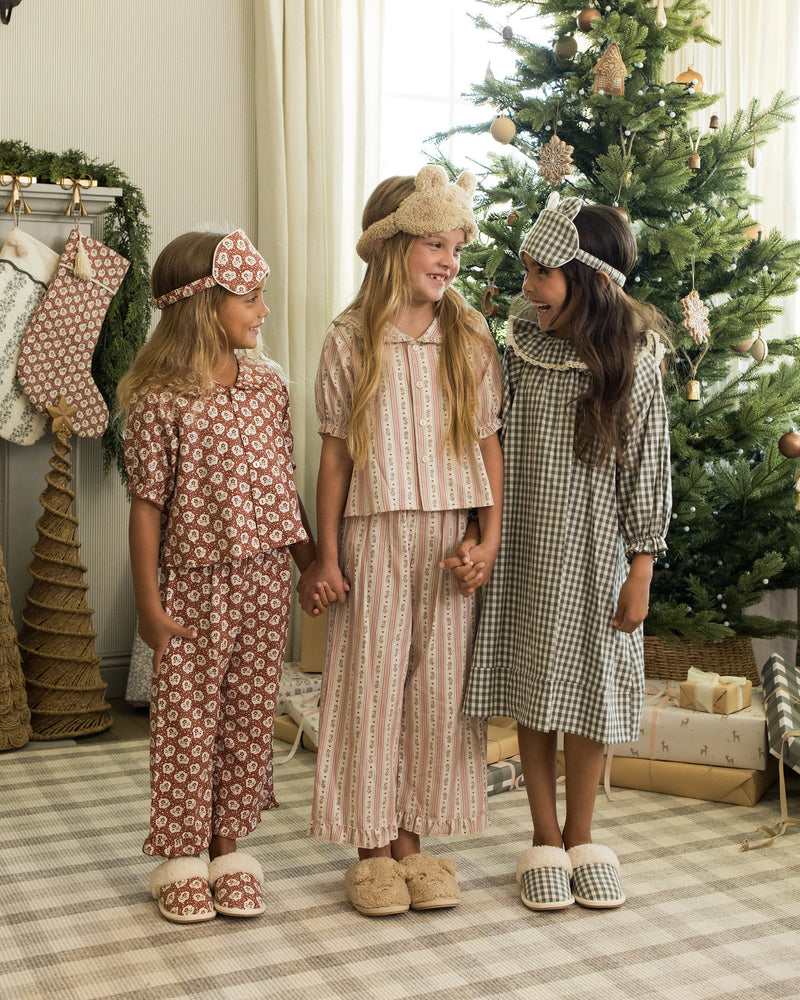 Ruffle Pajamas | Candy Cane Stripe