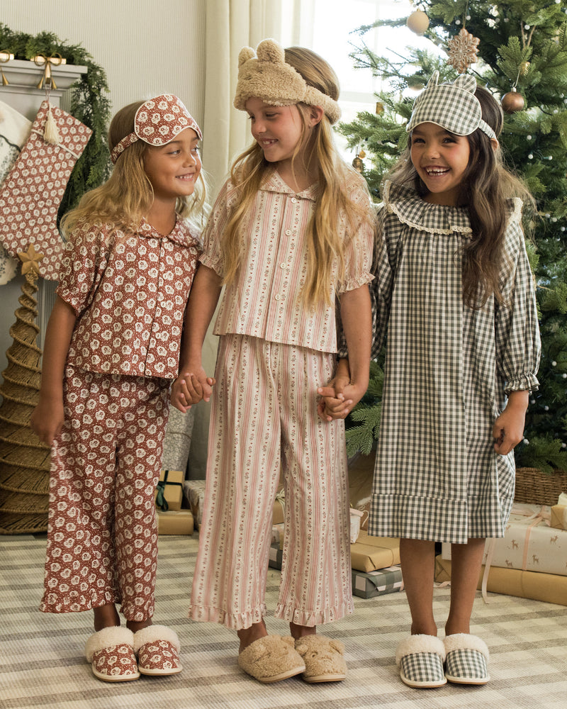 Ruffle Pajamas | Candy Cane Stripe