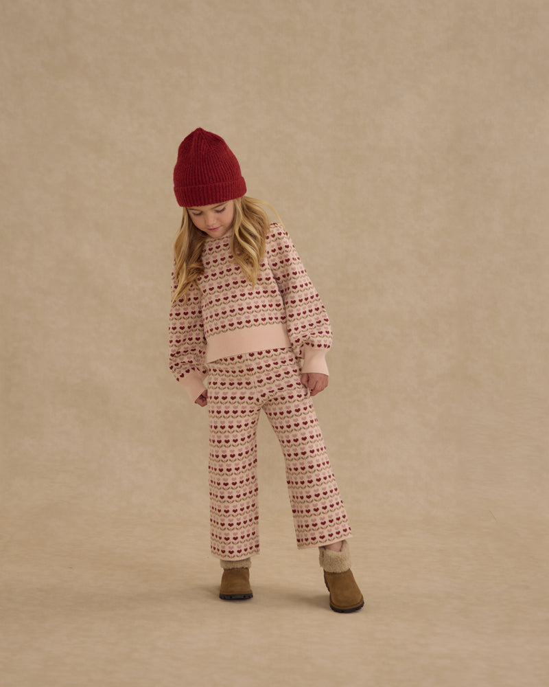 Jacquard Knit Set | Ruby Hearts