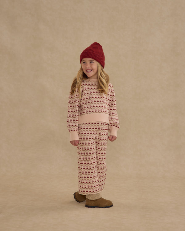 Jacquard Knit Set | Ruby Hearts