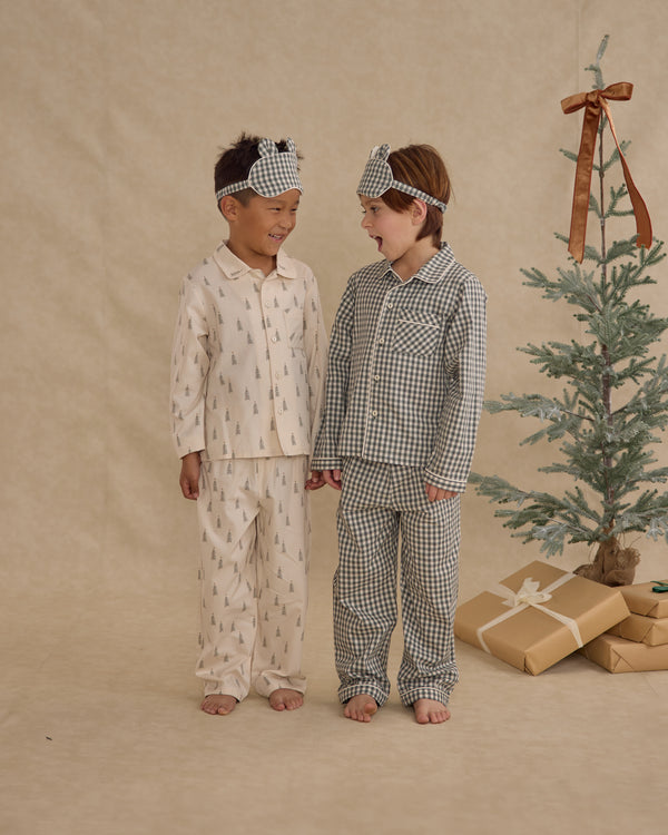 Long Sleeve Pajamas | Evergreen Gingham