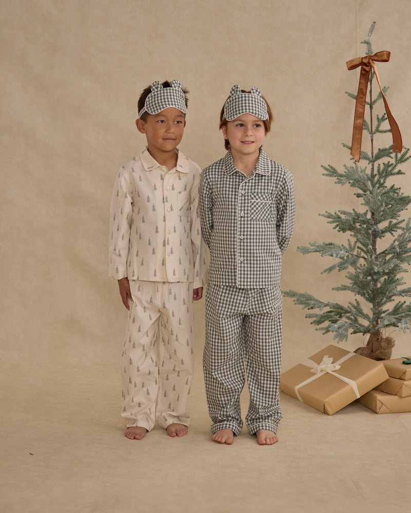 Long Sleeve Pajamas | Evergreen Gingham