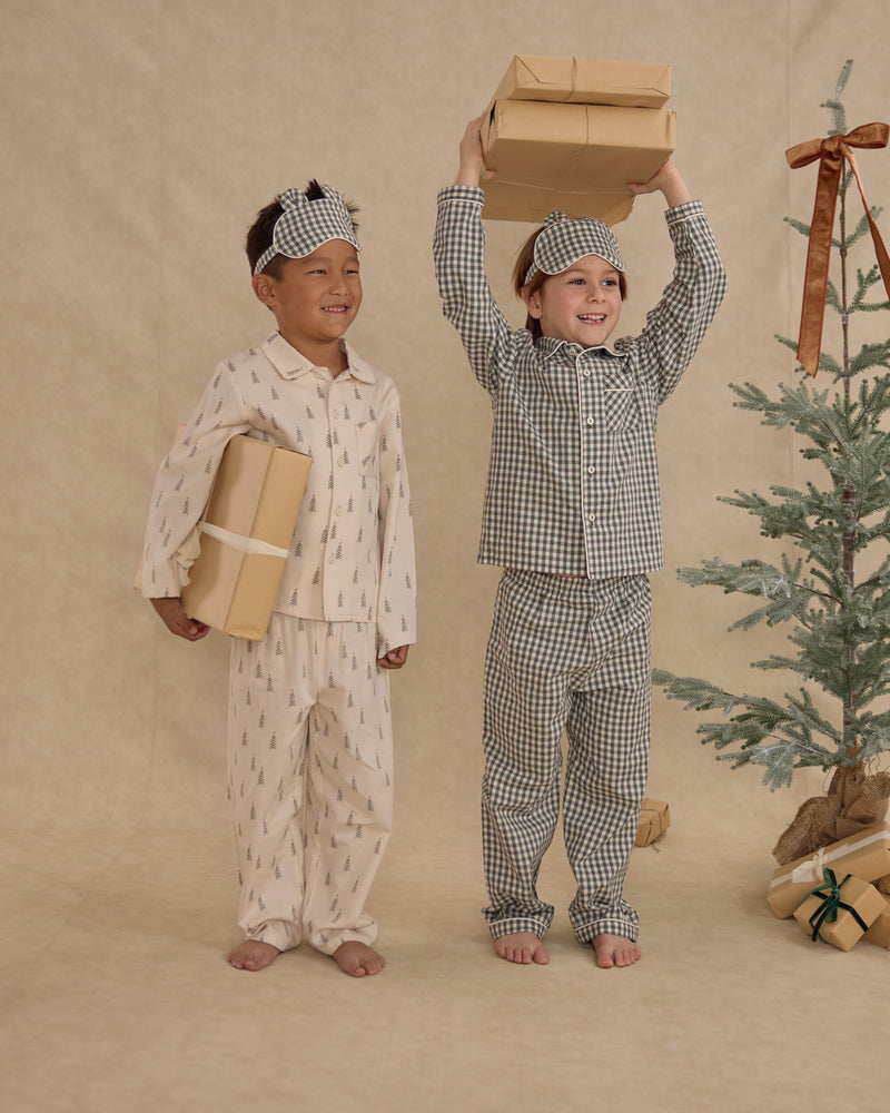 Long Sleeve Pajamas | Evergreen Gingham