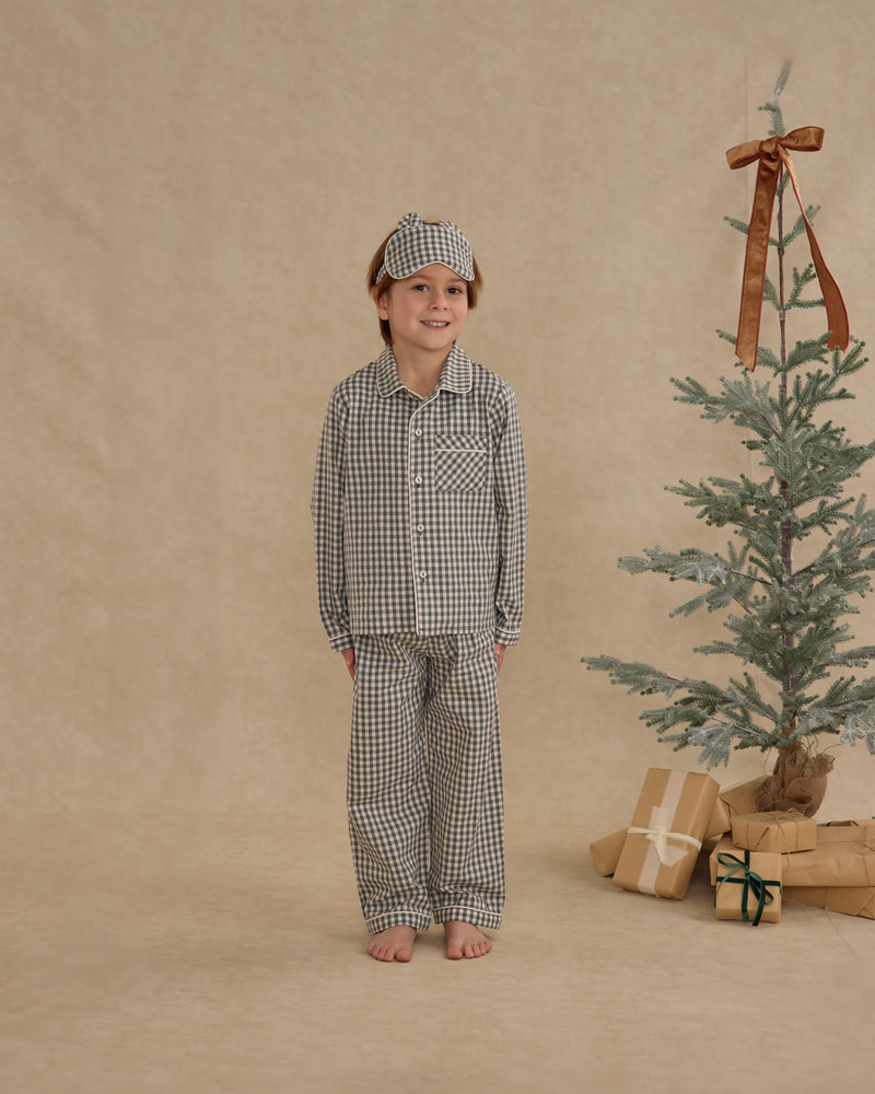 Long Sleeve Pajamas | Evergreen Gingham