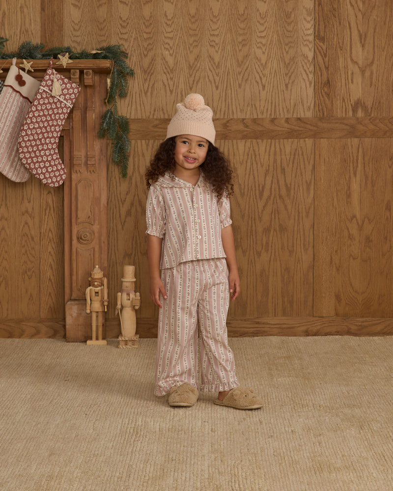 Ruffle Pajamas | Candy Cane Stripe