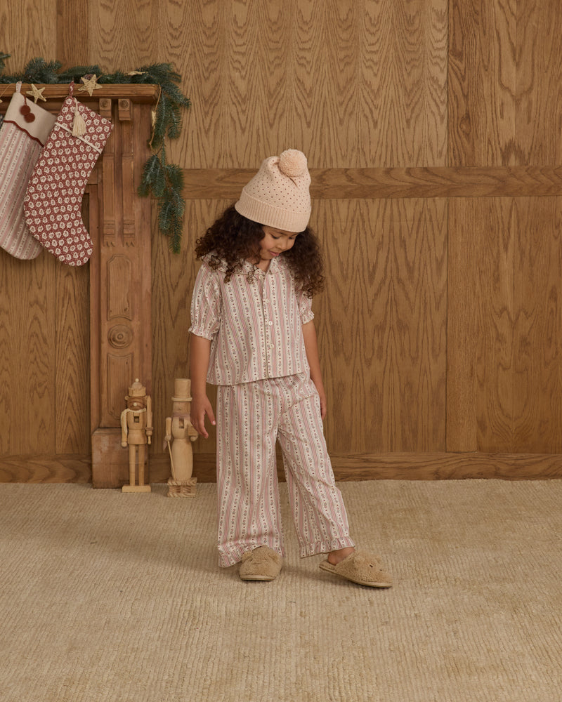 Ruffle Pajamas | Candy Cane Stripe
