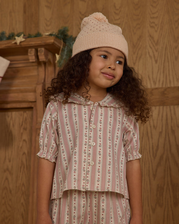 Ruffle Pajamas | Candy Cane Stripe