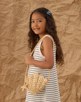 Crochet Tank Mini Dress |  Marine Stripe