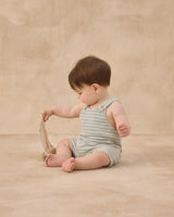 Gio Romper | Seafoam Terry Stripe