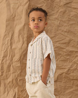 Lapel Collar Shirt | Wave Stripe