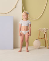 Cropped Rashguard Set | Periwinkle Stripe