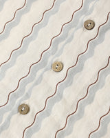 Lapel Collar Shirt | Wave Stripe