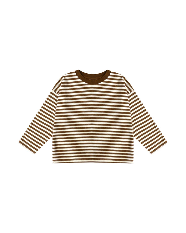 Camden Long Sleeve Tee | Brown Stripe