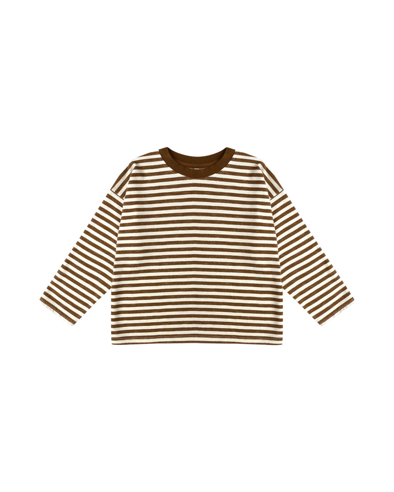 Camden Long Sleeve Tee | Brown Stripe