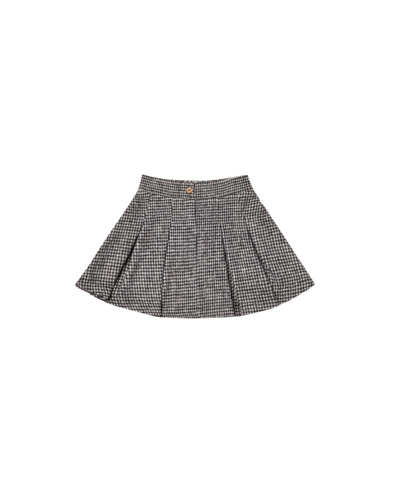 Tailored Skirt | Black Houndtooth