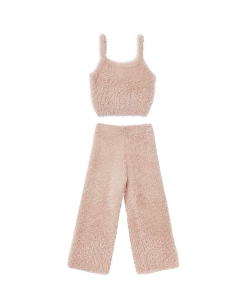 Fuzzy Knit Set | Blush