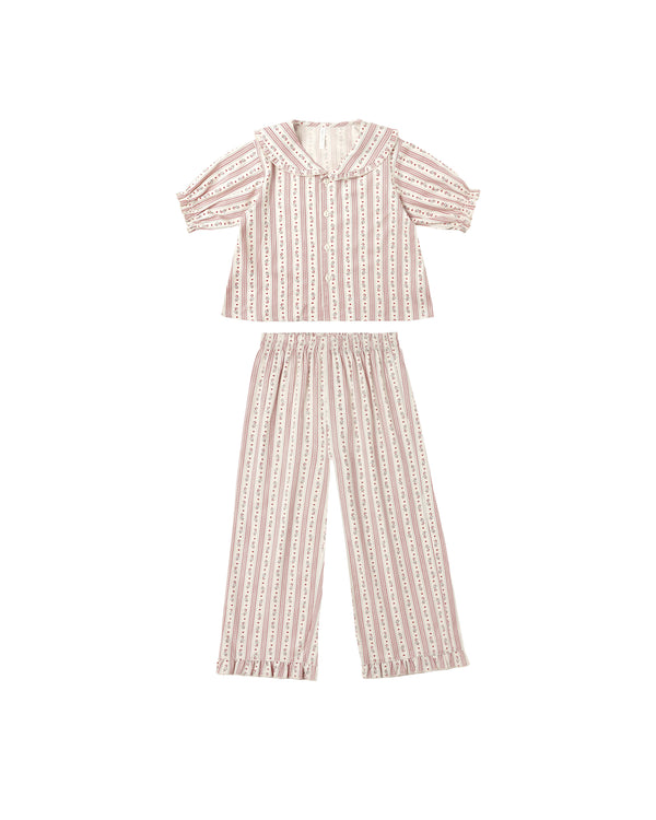 Ruffle Pajamas | Candy Cane Stripe