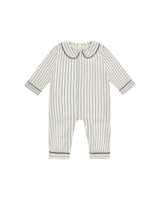 Baby Pajama Romper | Forest Pinstripe