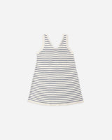 Crochet Tank Mini Dress |  Marine Stripe