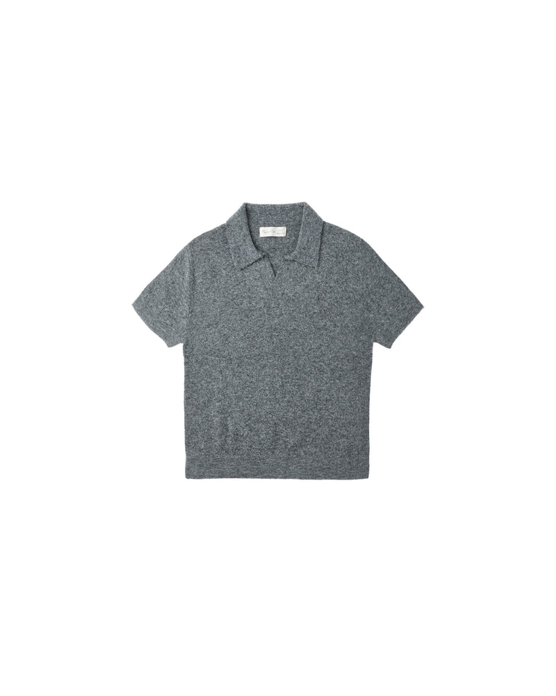 Knit Polo | Heathered Grey