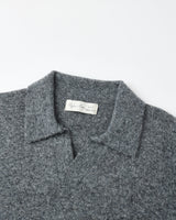 Knit Polo | Heathered Grey