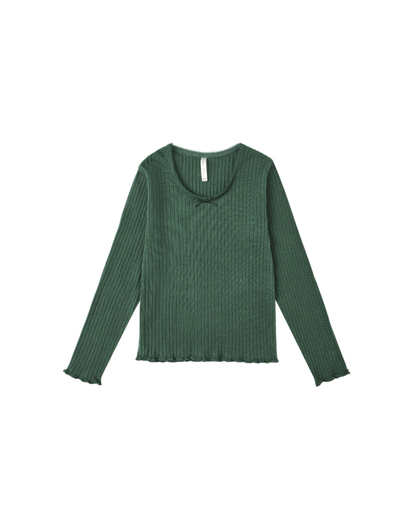 Ribbed Long Sleeve | Green