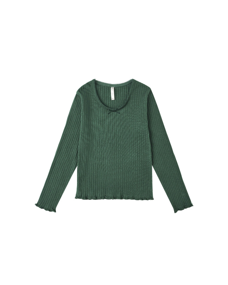 Ribbed Long Sleeve | Green